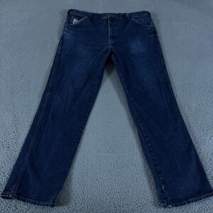 VTG Pointer Brand Jeans Mens 38x32 Blue Straight Dark Wash Made In USA Workwear